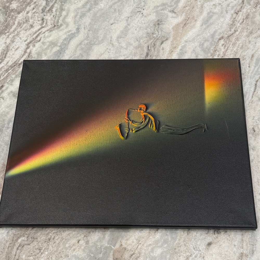 Black Canvas with Rainbow Gradient Art
